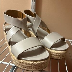 Franco Sarto Light gray/taupe espadrilles